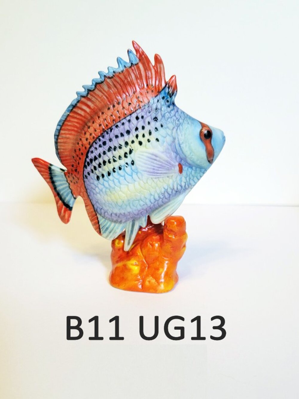 Orange & Blue Fish Figurine - Franklin Mint (UG13)